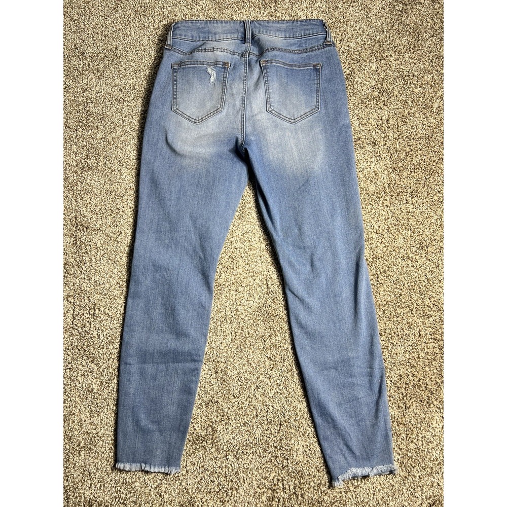 Altar'd State Mid Rise Skinny Medium Wash Size 27 Distressed Women's Jeans - Picture 4 of 8